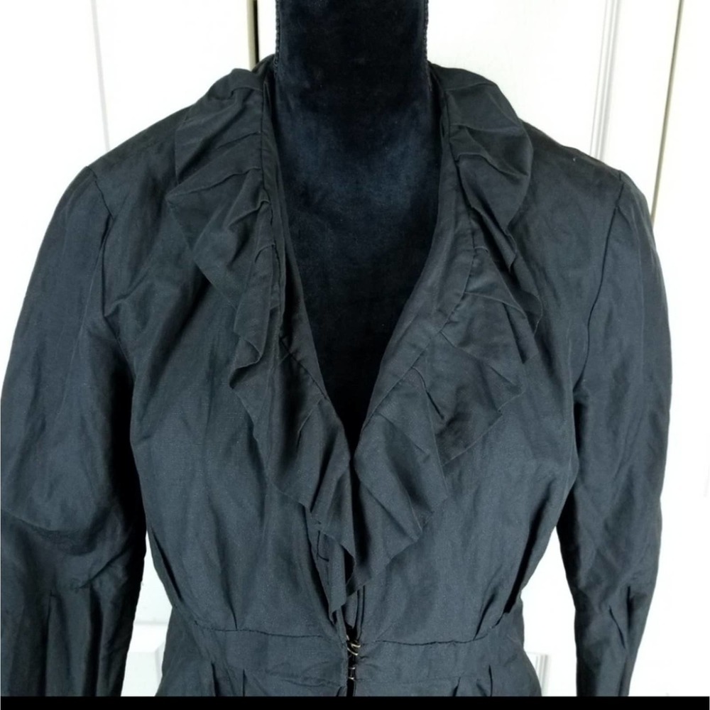 CAbi Black Ruffle Blazer - Picture 2 of 8